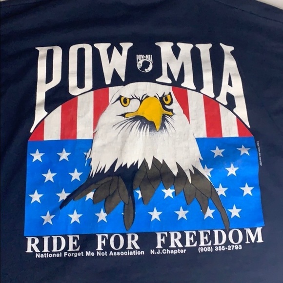 Vintage Single Stitch Rolling Thunder IV POW MiA Shirt short sleeve XXL men’s - Picture 5 of 7